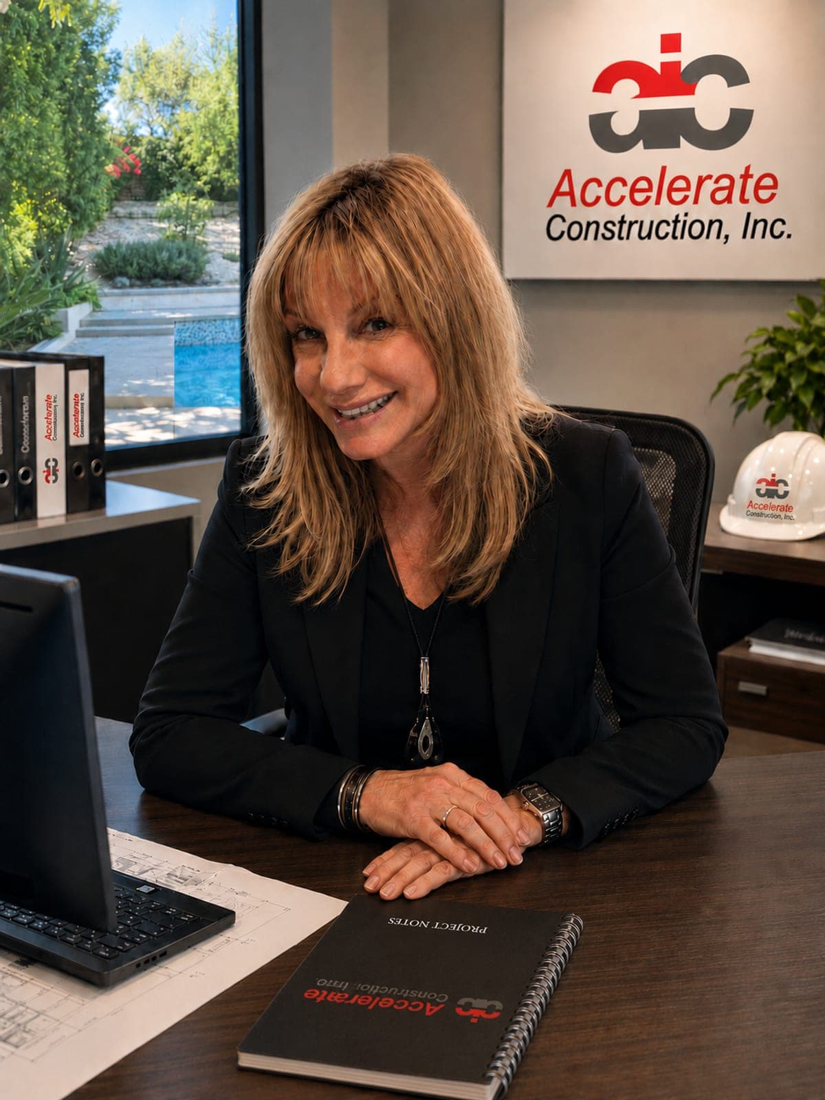 Debra Damari managing the Accelerate Construction office in Woodland Hills