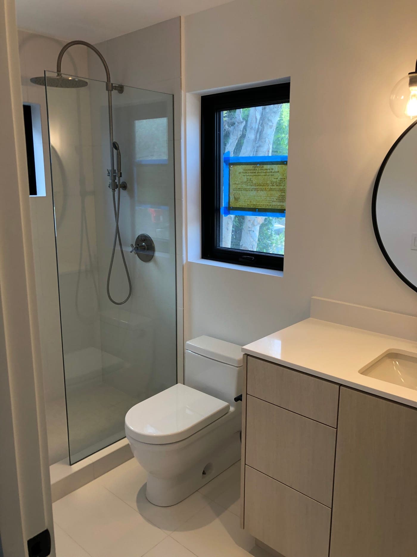 Malibu Modern Bathroom — completed bathroom by Accelerate Construction in Malibu, CA
