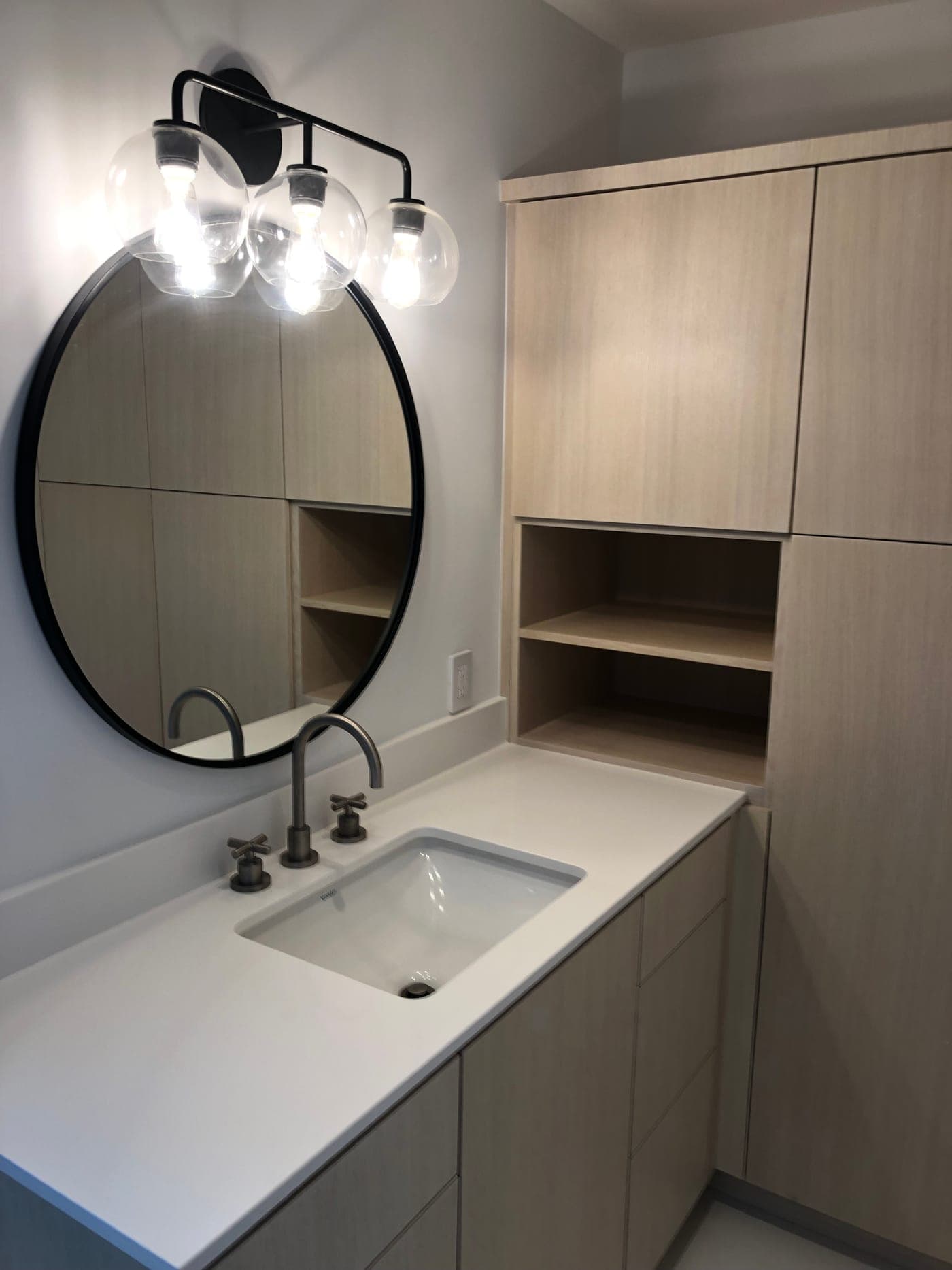 Malibu Modern Bathroom — completed bathroom by Accelerate Construction in Malibu, CA