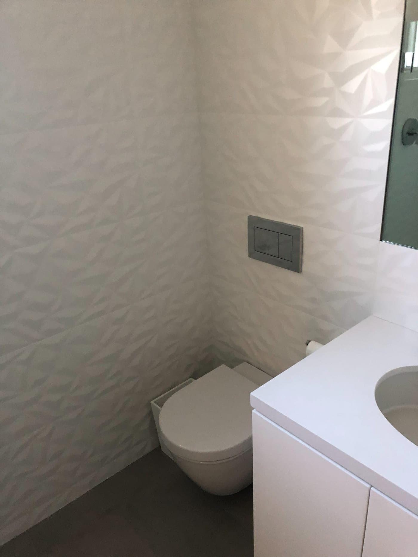 Beverly Hills 3D-Tile Bathroom — completed bathroom by Accelerate Construction in Beverly Hills, CA